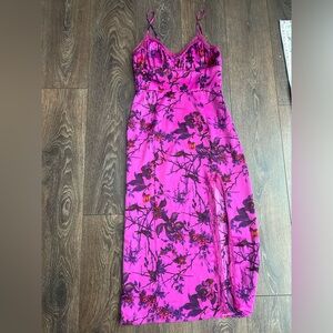 Floral Pink Midi Dress